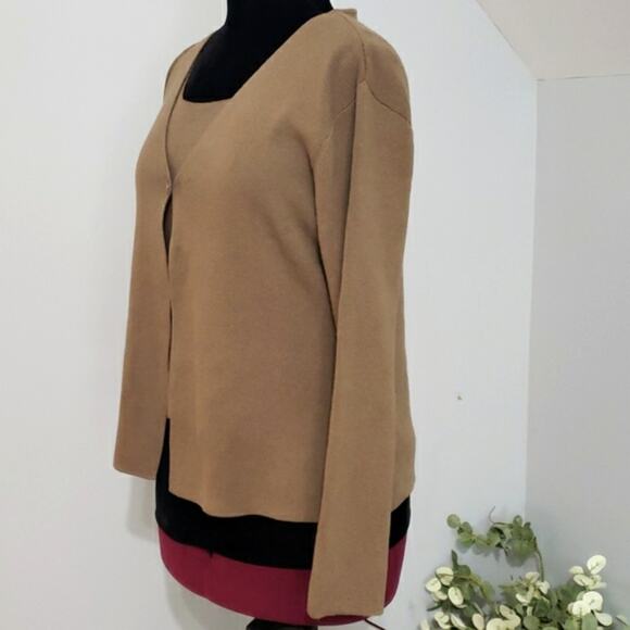 Gett Wool Two-Piece Tank Top and Cardigan Sweater Set Large - Picture 5 of 12